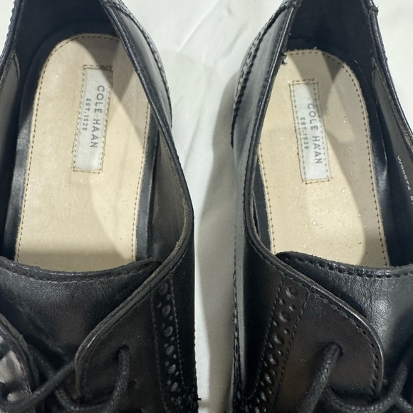 NWOT Cole Haan Black Benton MDL Wing II Oxford Dress Shoes with Brogue Detailing - Picture 3 of 8